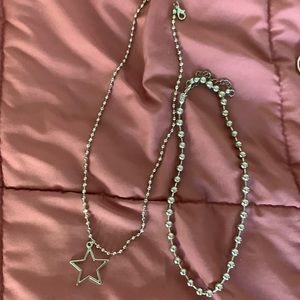 y2k star necklace